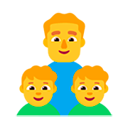 👨‍👦‍👦 Emoji Familie: Mann, Junge und Junge Microsoft Windows 11 22H2.
