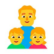 👨‍👦‍👧 Emoji Familia: hombre, niño, niña en Microsoft Windows 11 22H2.