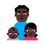 👨🏿‍👶🏿‍👧🏿 Emoji Familia - Hombre, Bebé, Niña: Tono De Piel Oscuro en Microsoft Windows 11 22H2.