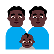 Emoji 👨🏿‍👨🏿‍👶🏿 Famiglia - Uomo, Uomo, Neonato: Carnagione Scura su Microsoft Windows 11 22H2.