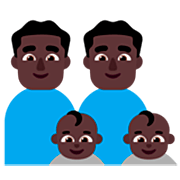 👨🏿‍👨🏿‍👶🏿‍👶🏿 Emoji Familia - Hombre, Hombre, Bebé, Bebé: Tono De Piel Oscuro en Microsoft Windows 11 22H2.