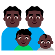 👨🏿‍👨🏿‍👦🏿‍👶🏿 Emoji Familie - Mann, Mann, Junge, Baby: dunkle Hautfarbe Microsoft Windows 11 22H2.