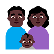Emoji 👨🏿‍👩🏿‍👶🏿 Famiglia - Uomo, Donna, Neonato: Carnagione Scura su Microsoft Windows 11 22H2.