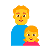 Emoji 👨‍👧 Famiglia: Uomo E Bambina su Microsoft Windows 11 22H2.