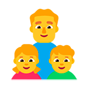 👨‍👧‍👦 Emoji Familie: Mann, Mädchen und Junge Microsoft Windows 11 22H2.