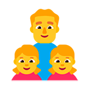 👨‍👧‍👧 Emoji Familia: Hombre, Niña, Niña en Microsoft Windows 11 22H2.