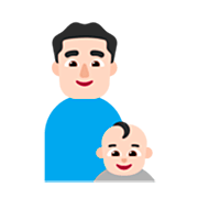 👨🏻‍👶🏻 Emoji Família - Homem, Bebê: Pele Clara na Microsoft Windows 11 22H2.