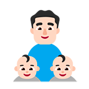 👨🏻‍👶🏻‍👶🏻 Emoji Familie - Mann, Baby, Baby: helle Hautfarbe Microsoft Windows 11 22H2.