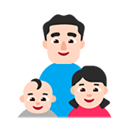Émoji 👨🏻‍👶🏻‍👧🏻 Famille - Homme, Bébé, Fille: Peau Claire sur Microsoft Windows 11 22H2.