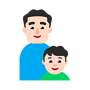 👨🏻‍👦🏻 Emoji Família - Homem, Menino: Pele Clara na Microsoft Windows 11 22H2.