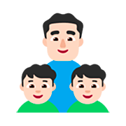 👨🏻‍👦🏻‍👦🏻 Emoji Familia - Hombre, Niño, Niño: Tono De Piel Claro en Microsoft Windows 11 22H2.