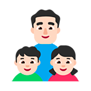 👨🏻‍👦🏻‍👧🏻 Emoji Família - Homem, Menino, Menina: Pele Clara na Microsoft Windows 11 22H2.