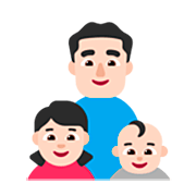 👨🏻‍👧🏻‍👶🏻 Emoji Família - Homem, Menina, Bebê: Pele Clara na Microsoft Windows 11 22H2.
