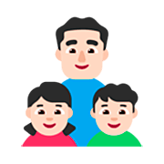 Emoji 👨🏻‍👧🏻‍👦🏻 Famiglia - Uomo, Bambina, Bambino: Carnagione Chiara su Microsoft Windows 11 22H2.