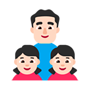 👨🏻‍👧🏻‍👧🏻 Emoji Familia - Hombre, Niña, Niña: Tono De Piel Claro en Microsoft Windows 11 22H2.