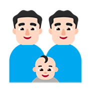Emoji 👨🏻‍👨🏻‍👶🏻 Famiglia - Uomo, Uomo, Neonato: Carnagione Chiara su Microsoft Windows 11 22H2.