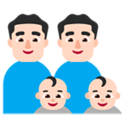 Emoji 👨🏻‍👨🏻‍👶🏻‍👶🏻 Famiglia - Uomo, Uomo, Neonato, Neonato: Carnagione Chiara su Microsoft Windows 11 22H2.