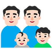 Émoji 👨🏻‍👨🏻‍👶🏻‍👦🏻 Famille - Homme, Homme, Bébé, Garçon: Peau Claire sur Microsoft Windows 11 22H2.