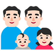 Emoji 👨🏻‍👨🏻‍👶🏻‍👧🏻 Famiglia - Uomo, Uomo, Neonato, Bambina: Carnagione Chiara su Microsoft Windows 11 22H2.
