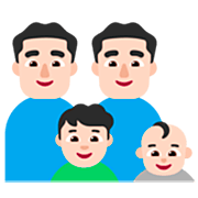 👨🏻‍👨🏻‍👦🏻‍👶🏻 Emoji Família - Homem, Homem, Menino, Bebê: Pele Clara na Microsoft Windows 11 22H2.