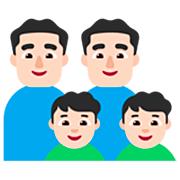 Emoji 👨🏻‍👨🏻‍👦🏻‍👦🏻 Famiglia - Uomo, Uomo, Bambino, Bambino: Carnagione Chiara su Microsoft Windows 11 22H2.