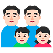 👨🏻‍👨🏻‍👦🏻‍👧🏻 Emoji Família - Homem, Homem, Menino, Menina: Pele Clara na Microsoft Windows 11 22H2.