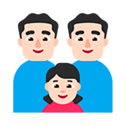 👨🏻‍👨🏻‍👧🏻 Emoji Família - Homem, Homem, Menina: Pele Clara na Microsoft Windows 11 22H2.
