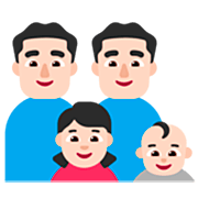 👨🏻‍👨🏻‍👧🏻‍👶🏻 Emoji Família - Homem, Homem, Menina, Bebê: Pele Clara na Microsoft Windows 11 22H2.