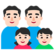 👨🏻‍👨🏻‍👧🏻‍👦🏻 Emoji Familie - Mann, Mann, Mädchen, Junge: helle Hautfarbe Microsoft Windows 11 22H2.