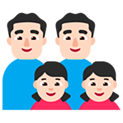 👨🏻‍👨🏻‍👧🏻‍👧🏻 Emoji Familia - Hombre, Hombre, Niña, Niña: Tono De Piel Claro en Microsoft Windows 11 22H2.