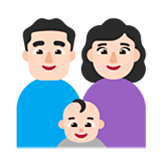 👨🏻‍👩🏻‍👶🏻 Emoji Familia - Hombre, Mujer, Niño: Tono De Piel Claro en Microsoft Windows 11 22H2.