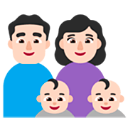 👨🏻‍👩🏻‍👶🏻‍👶🏻 Emoji Familia - Hombre, Mujer, Bebé, Bebé: Tono De Piel Claro en Microsoft Windows 11 22H2.