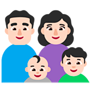 👨🏻‍👩🏻‍👶🏻‍👦🏻 Emoji Família - Homem, Mulher, Bebê, Menino: Pele Clara na Microsoft Windows 11 22H2.