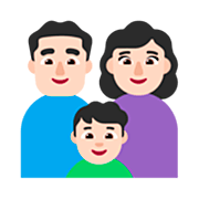 Emoji 👨🏻‍👩🏻‍👦🏻 Famiglia - Uomo, Donna, Bambino: Carnagione Chiara su Microsoft Windows 11 22H2.