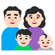 👨🏻‍👩🏻‍👦🏻‍👶🏻 Emoji Família - Homem, Mulher, Menino, Bebê: Pele Clara na Microsoft Windows 11 22H2.