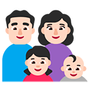 👨🏻‍👩🏻‍👧🏻‍👶🏻 Emoji Familia - Hombre, Mujer, Niña, Bebé: Tono De Piel Claro en Microsoft Windows 11 22H2.