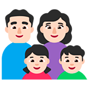 👨🏻‍👩🏻‍👧🏻‍👦🏻 Emoji Família - Homem, Mulher, Menina, Menino: Pele Clara na Microsoft Windows 11 22H2.