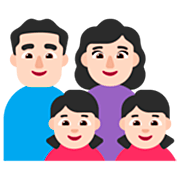 👨🏻‍👩🏻‍👧🏻‍👧🏻 Emoji Familia - Hombre, Mujer, Niña, Niña: Tono De Piel Claro en Microsoft Windows 11 22H2.