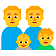 👨‍👨‍👶‍👦 Emoji Familia: hombre, hombre, bebé, niño en Microsoft Windows 11 22H2.