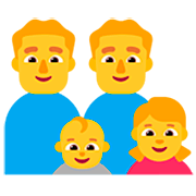 👨‍👨‍👶‍👧 Emoji Familia: hombre, hombre, bebé, niña en Microsoft Windows 11 22H2.