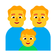👨‍👨‍👦 Emoji Familie: Mann, Mann und Junge Microsoft Windows 11 22H2.