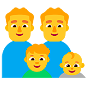 Emoji 👨‍👨‍👦‍👶 Famiglia: Uomo, Uomo, Bambino, Neonato su Microsoft Windows 11 22H2.