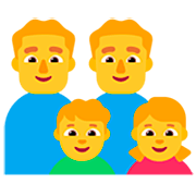 Emoji 👨‍👨‍👦‍👧 Famiglia: Uomo, Uomo, Bambino, Bambina su Microsoft Windows 11 22H2.