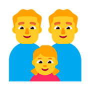👨‍👨‍👧 Emoji Familie: Mann, Mann und Mädchen Microsoft Windows 11 22H2.