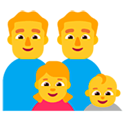 Emoji 👨‍👨‍👧‍👶 Famiglia: Uomo, Uomo, Bambina, Neonato su Microsoft Windows 11 22H2.