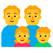 Émoji 👨‍👨‍👧‍👦 Famille : Homme, Homme, Fille Et Garçon sur Microsoft Windows 11 22H2.