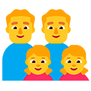 Émoji 👨‍👨‍👧‍👧 Famille : Homme, Homme, Fille Et Fille sur Microsoft Windows 11 22H2.
