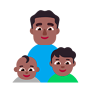 Emoji 👨🏾‍👶🏾‍👦🏾 Famiglia - Uomo, Neonato, Bambino: Carnagione Abbastanza Scura su Microsoft Windows 11 22H2.