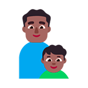 👨🏾‍👦🏾 Emoji Família - Homem, Menino: Pele Morena Escura na Microsoft Windows 11 22H2.