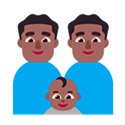 👨🏾‍👨🏾‍👶🏾 Emoji Familia - Hombre, Hombre, Bebé: Tono De Piel Oscuro Medio en Microsoft Windows 11 22H2.